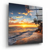 Palm Trees Glass Wall Art.